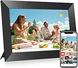 Gitify Porta-Retratos Digital Frameo 10.1" Smart Wifi 1280X800 Hd Ips Com Tela Sensível Ao Toque, Rotação Automática Para Retrato E Paisagem, Memória Interna De 32 Gb, Compartilhe Momentos Instantan