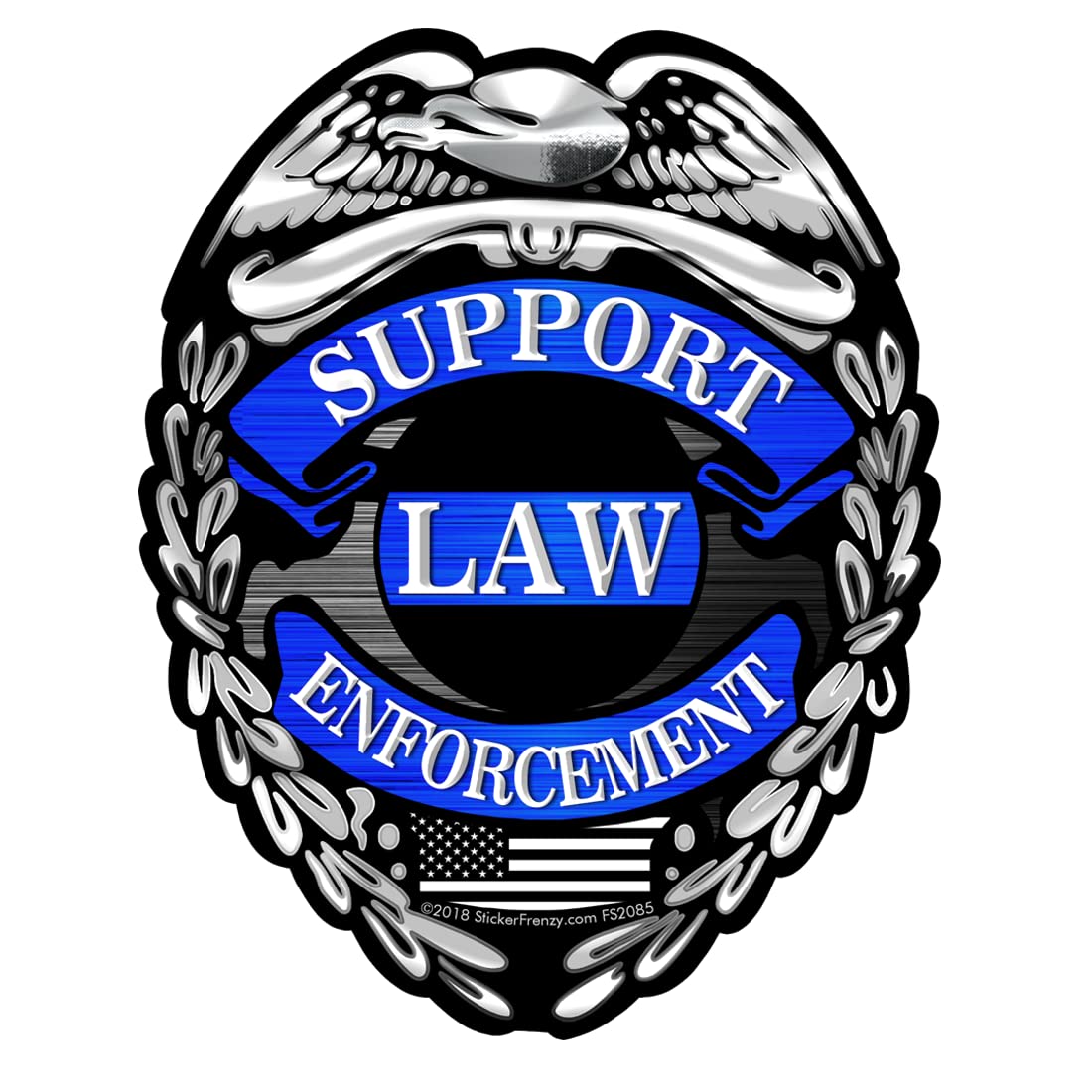 Kramer Support Law Enforcement Badge Sticker for Car Vinyl Decal Truck Window Bumper Sticker (2")