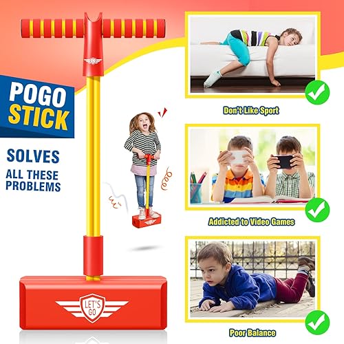 Miniatura 5 de HCHILDHOOD Pogo Stick para niños de espuma Pogo Jumper de carga de hasta 250 libras ayuda a los niños a crecer más altos divertidos y seguros