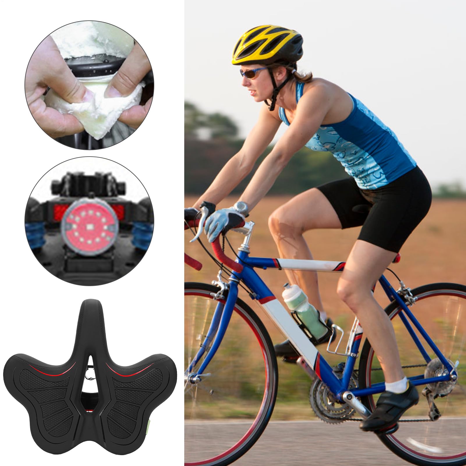 Selles de Vélo Mousse Rembourrée À Absorption De Chocs Et Imperméable