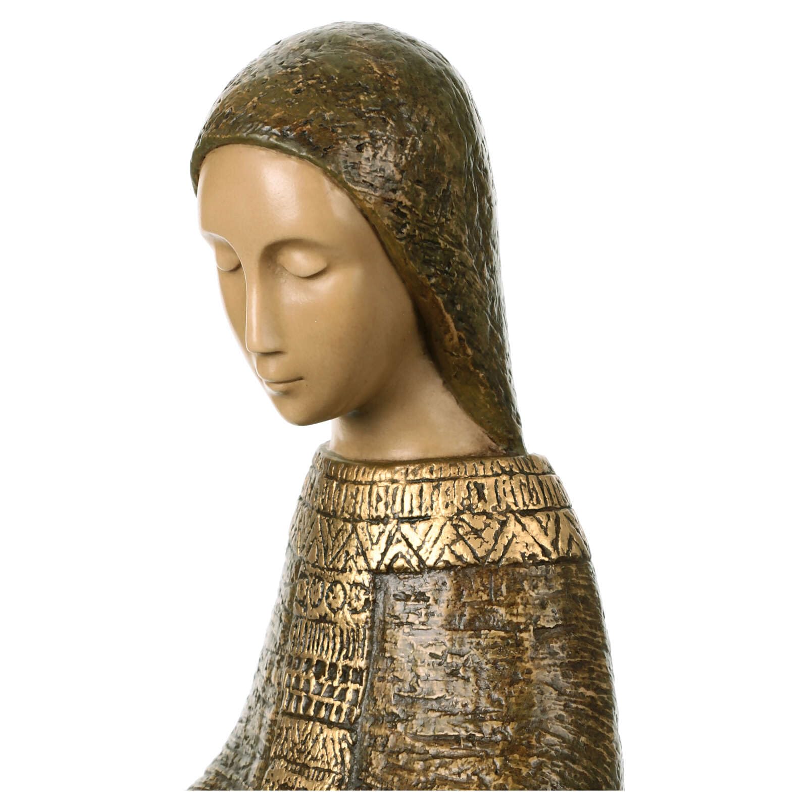 Virgin Mary for Rural Nativity Scene, Green Dress, Bethléem Monastery