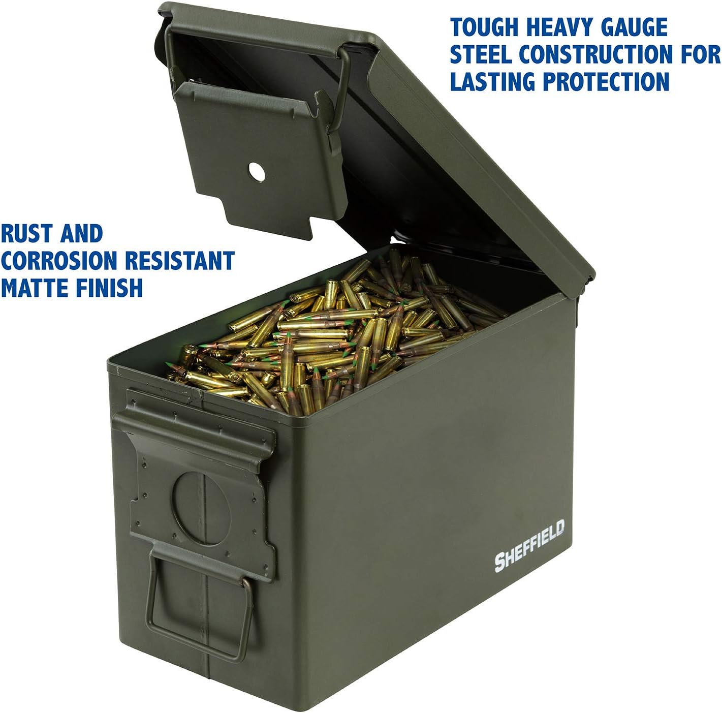 Sheffield 12642 Military Style 50Cal Ammo Can, Airtight and Water