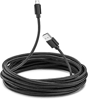 AOSOK PS4 Controller Charger Charging Cable 6FT Braided Charger-Extra Long Micro USB 3A Fast Cord for Sony Playstaion 4, Slim/ Pro/Xbox One/Xbox One S/X Controller, Android Phones, black