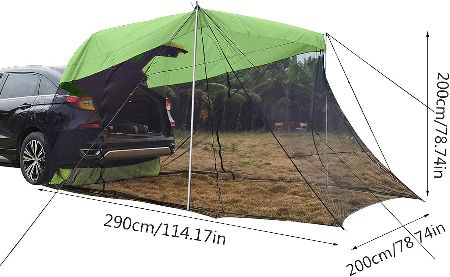 車側テントキャノピー キャンプ テント アウトドアシェード サンシェード タープ テント 車のさんシェード キャンプ テント オート