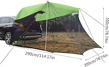 Amazon | テント 車 連結 車中泊用 タープ カーサイドタープ 車用 日よ