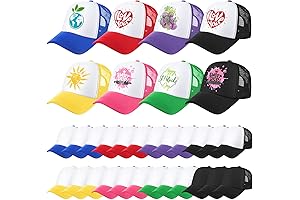 Jeyiour Trucker Hats for Kids: 48 Pack of Ultra-Versatile, Sublimation Blank Caps