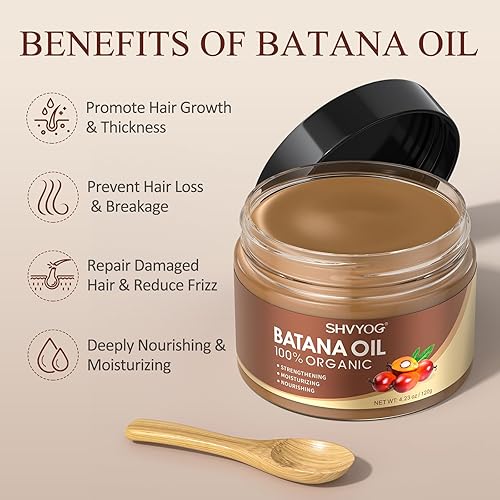 Miniatura 4 de Aceite de batana para el crecimiento del cabello, aceite de batana orgánico 100% crudo para pérdida de cabello, para cabello seco y dañado, elimina