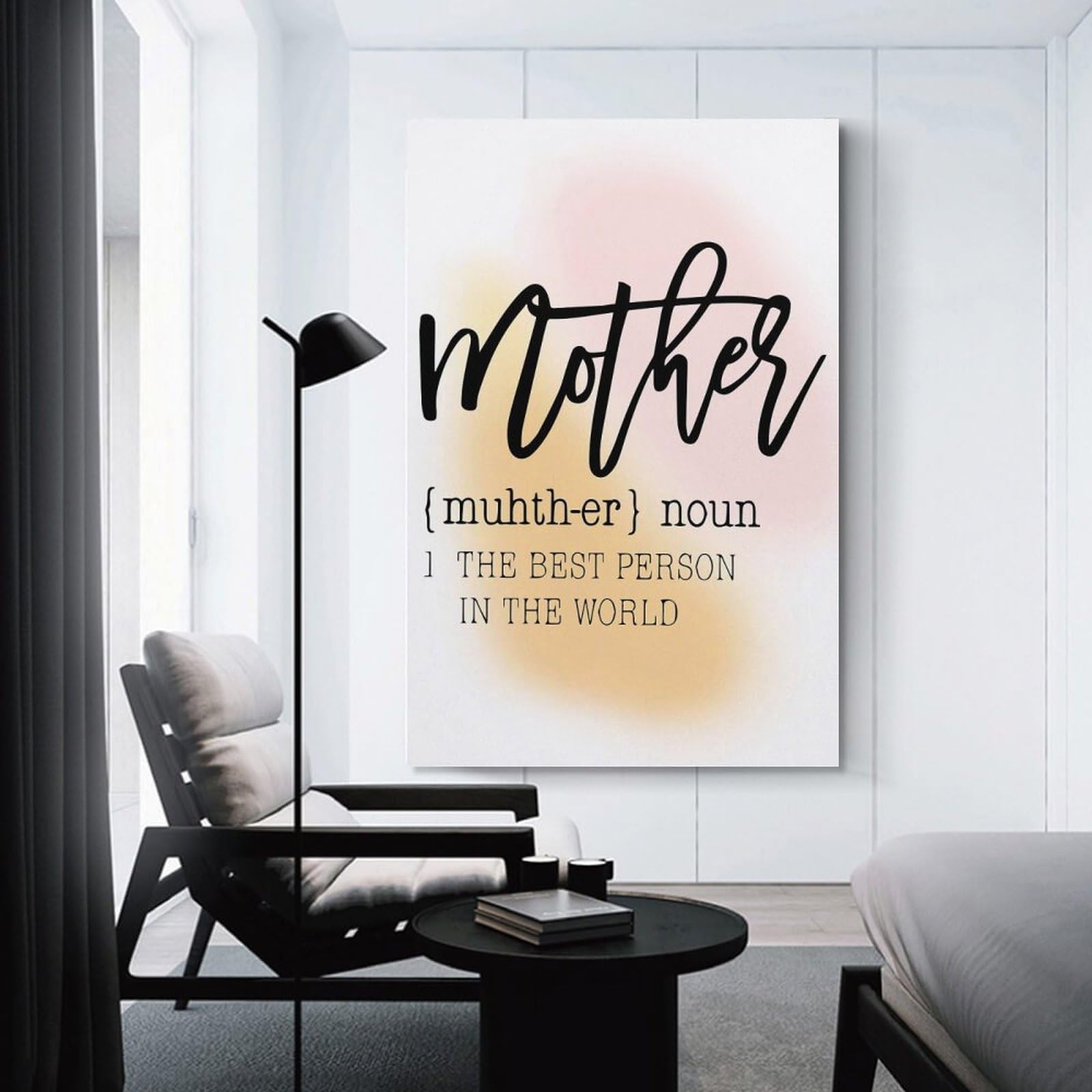 Junmoney Mother Definition Canvas Wall Decor, 24x36inch(60x90cm), for Art Walls, Layered Displays Or Homes, Home Wall Art for Statement Displays