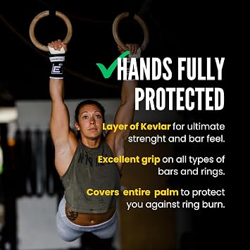 Element 26 IsoComp Hand Grips for CrossFitting and Gymnastics | Gloves for WODs, Gymnastics, Cross Training, Pull ups, Muscle ups, and Bar work, Kevlar Tactical Grips for Men and Women