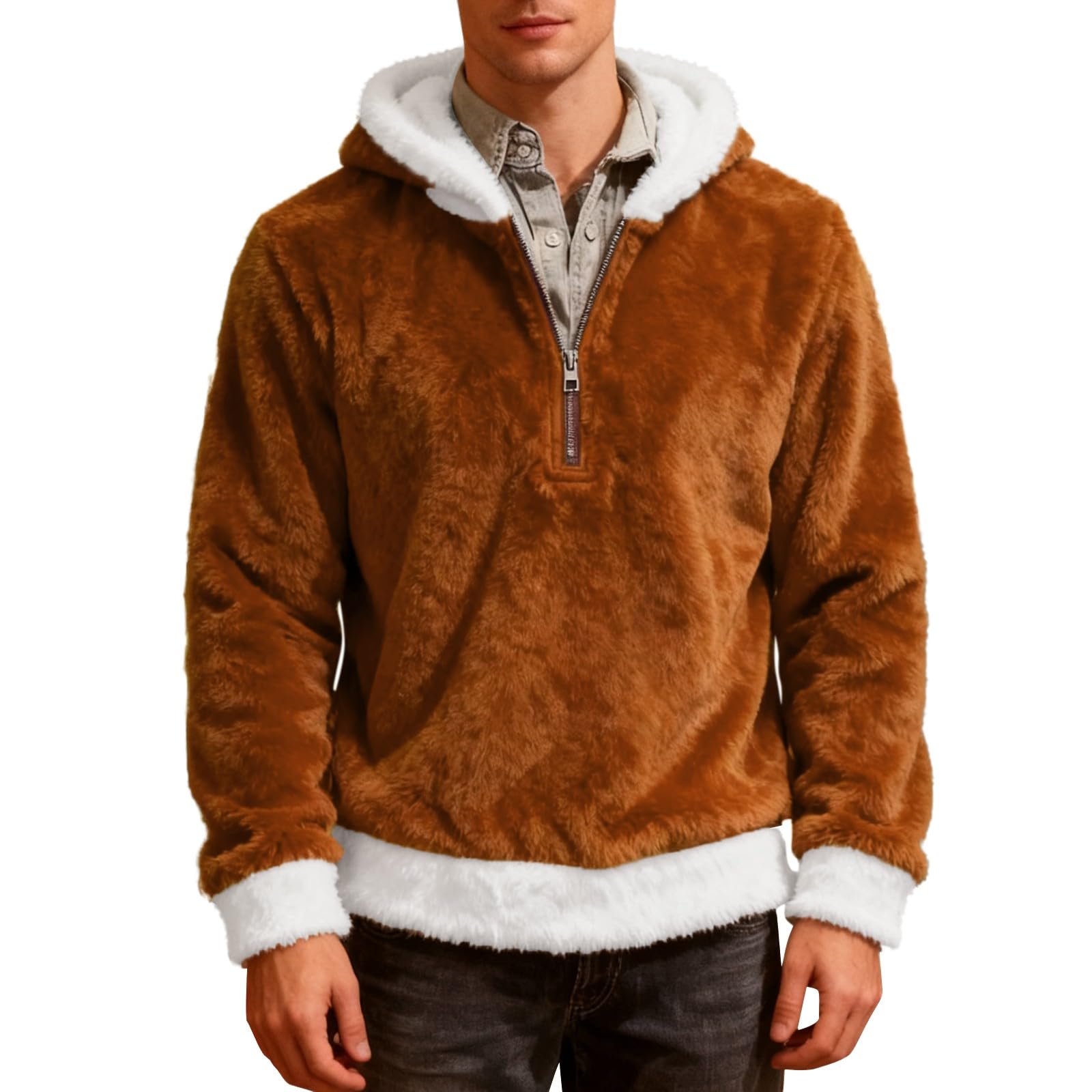 Generisch Sudadera de felpa para hombre, sudadera con capucha para hombre