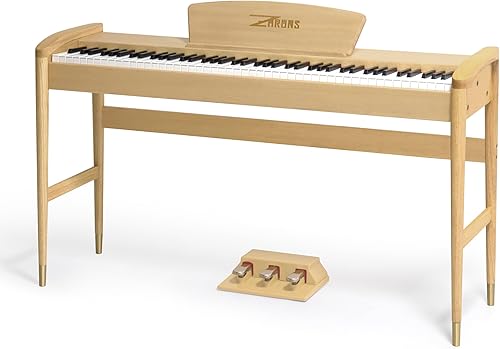 Miniatura 1 de ZHRUNS Piano digital, piano de teclado pesado de 88 teclas, pedal de sostenimiento de teclado de martillo pesado, fuente de alimentación, conexión