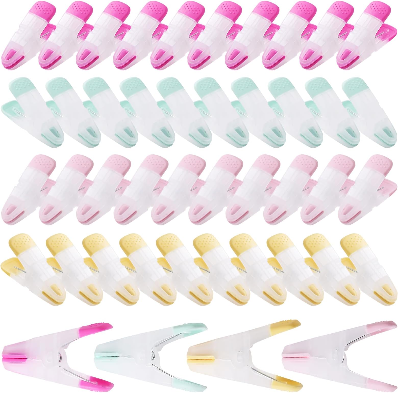 40Pcs Clothes Pegs, Plastic Washing Line Pegs Non Slip Laundry Pegs Laundry Clips Washing Clothes Clip for Garden, Washing Line, Paper, Pictures, Snack Bags