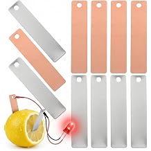 Zinc Copper Anode Sheet 72 Pcs Pure Metal Strips for Electroplating Science Fruit Battery Electric Experiment Physics Chemistry Learning Projects