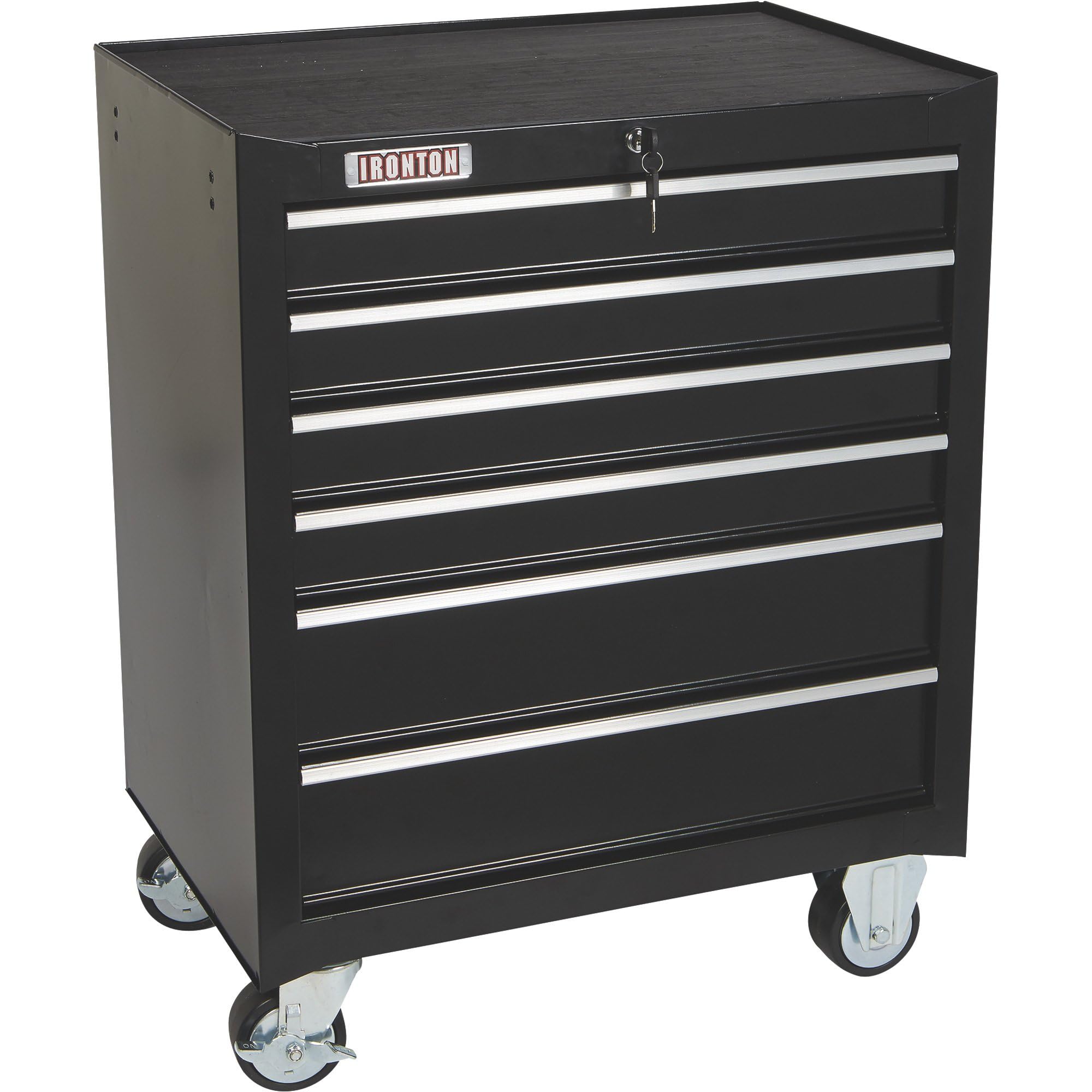 Ironton 26in. 6-Drawer Rolling Tool Chest - 26.75in.W x 18in.D x 33.3in.H