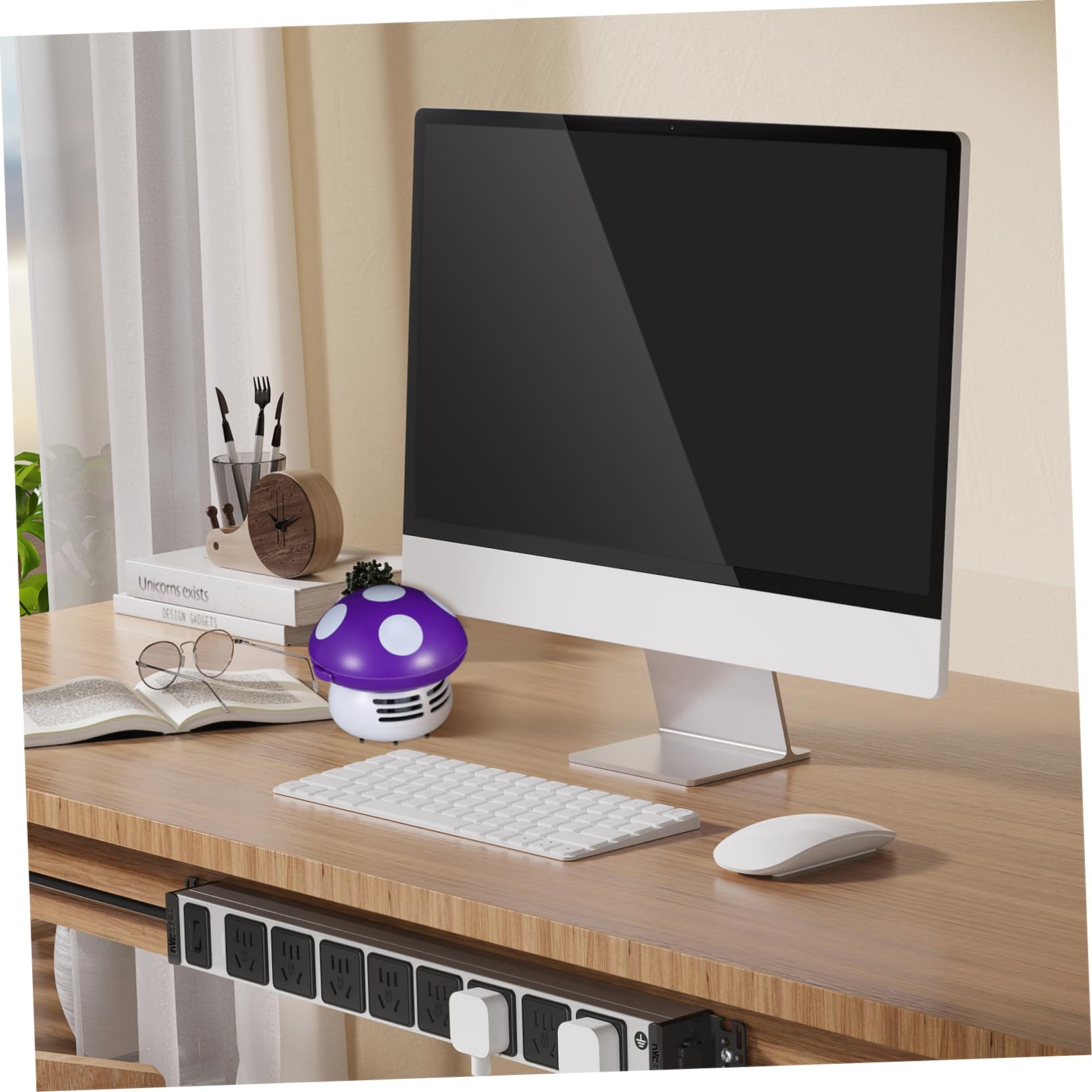 Alipis 2pezzi Mini Aspirapolvere Portatile Per Scrivania Pulizia Efficiente Di Polvere e Briciole Ricaricabile Usb Design Compatto e Silenzioso Per Casa e Ufficio