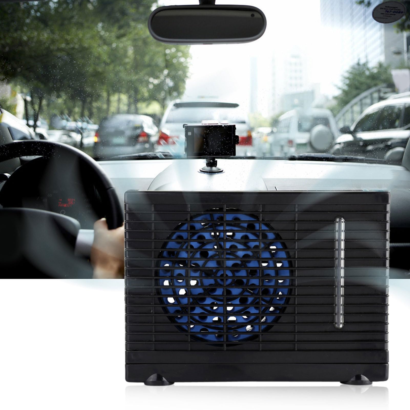 Refrigerador de Aire del Coche, Aire Acondicionado Portátil de 2 Velocidades Portátil Ajustable Mini Aire Acondicionado DC12V para Automóviles, Camiones, Vehículos Recreativos