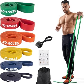 Resistance Bands, Exercise Bands Resistance, Pull Up Bands, Pull Up Assistance Bands, Workout Bands Resistance for Men & Women, Resistance Bands for Working Out, Muscle Training6 Pcs