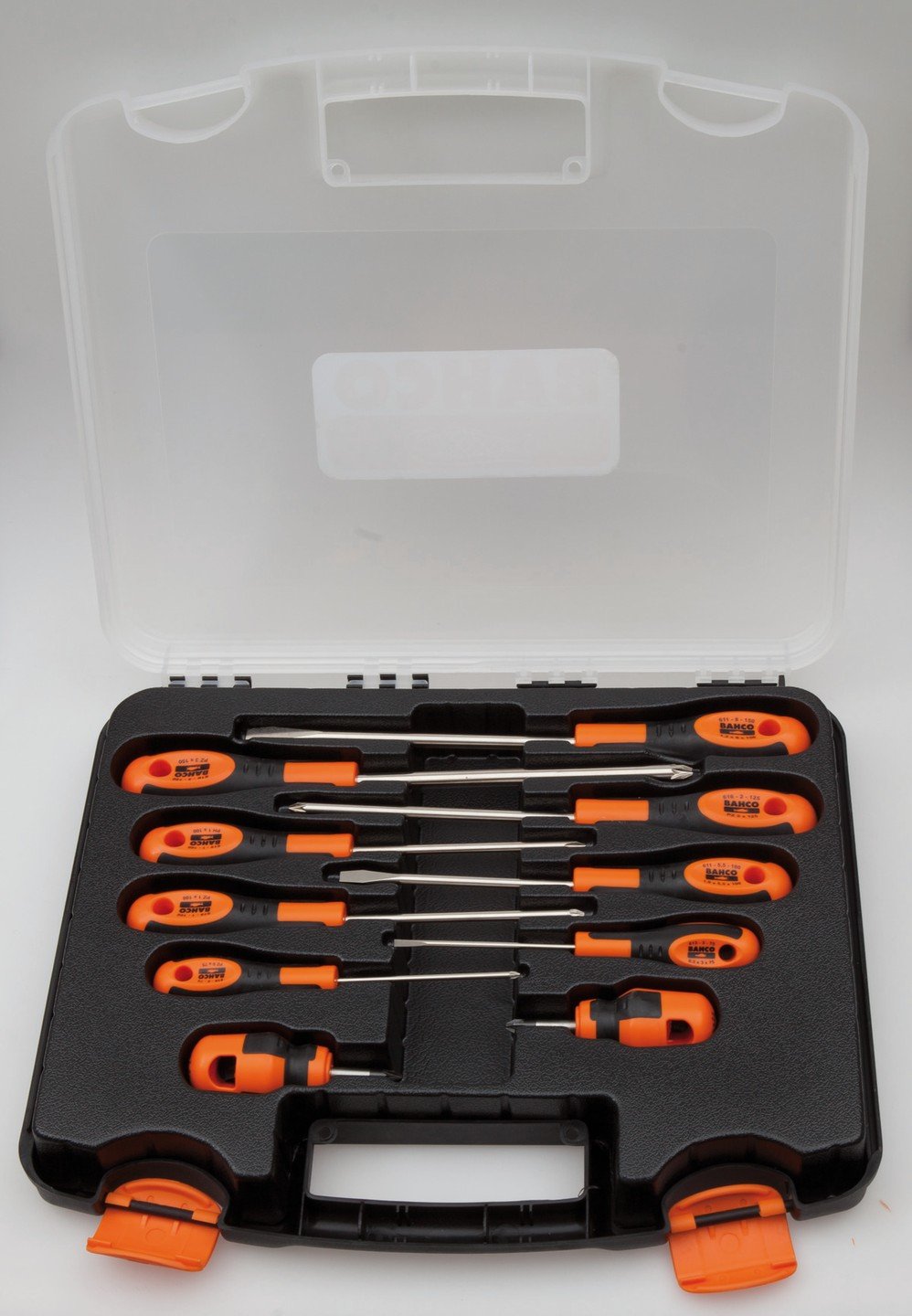 Bahco 10-Piece S600 Tri-Point Screwdriver Set, Black/White