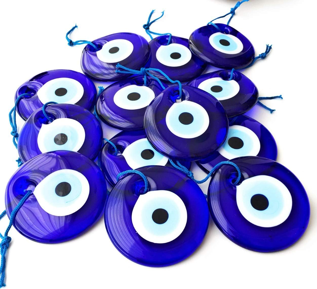 Bion, Evil Eye Beads, Talisman Charm (Blue Large - 2.75"- 1 Piece)