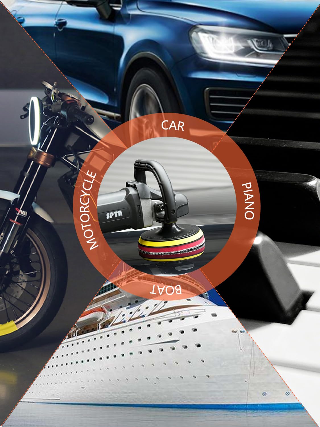 SPTA Microfiber Cutting Pads - Wax & Scratch Removal -7 SPTA Microfiber Cutting Pads - Wax & Scratch Removal -7