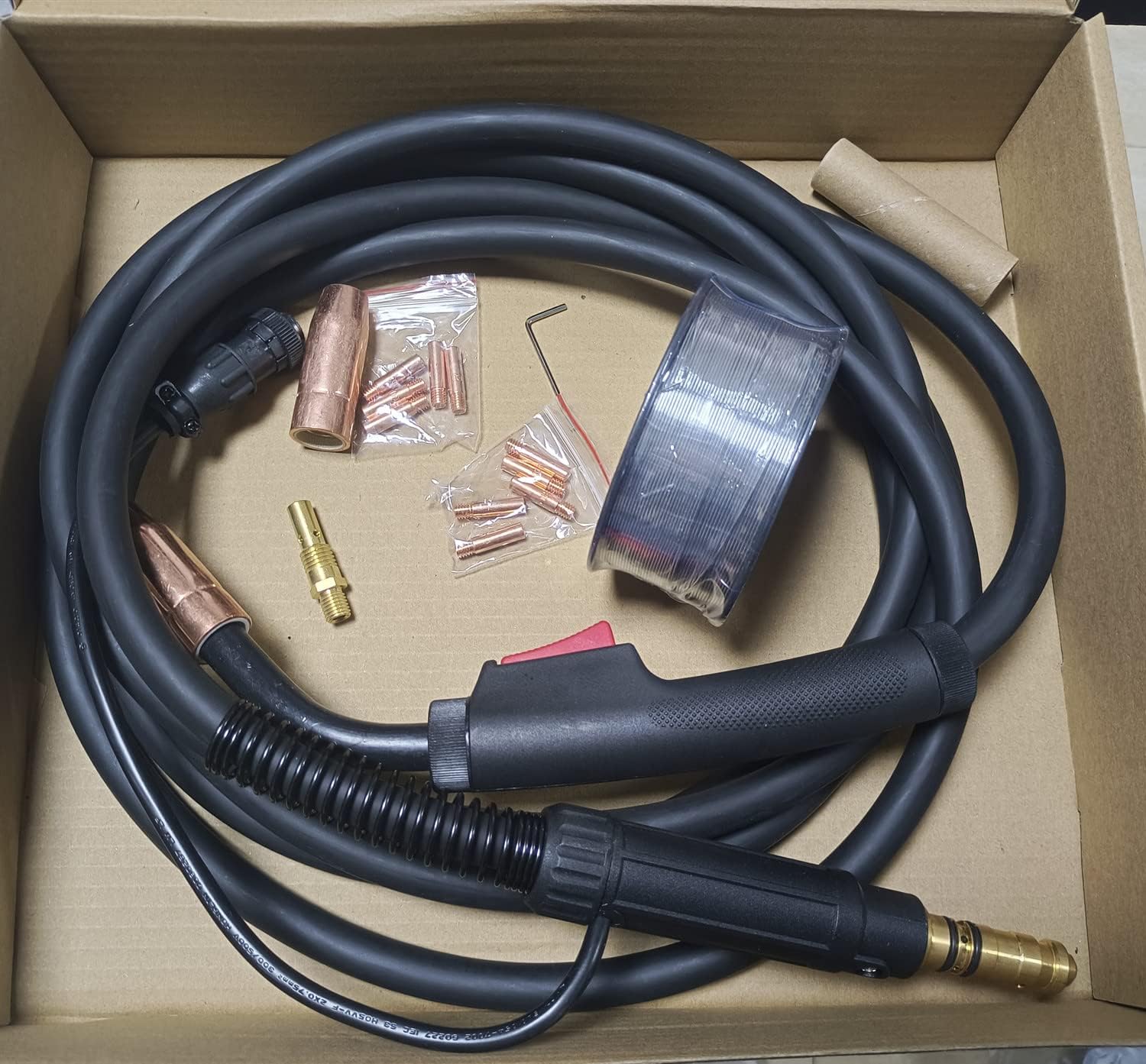 MIG WELDING GUN 15' 180AMP (2 PINS) replacement for Vulcan MIGMax 140/215/OmniPRO 220 Aluminum welding