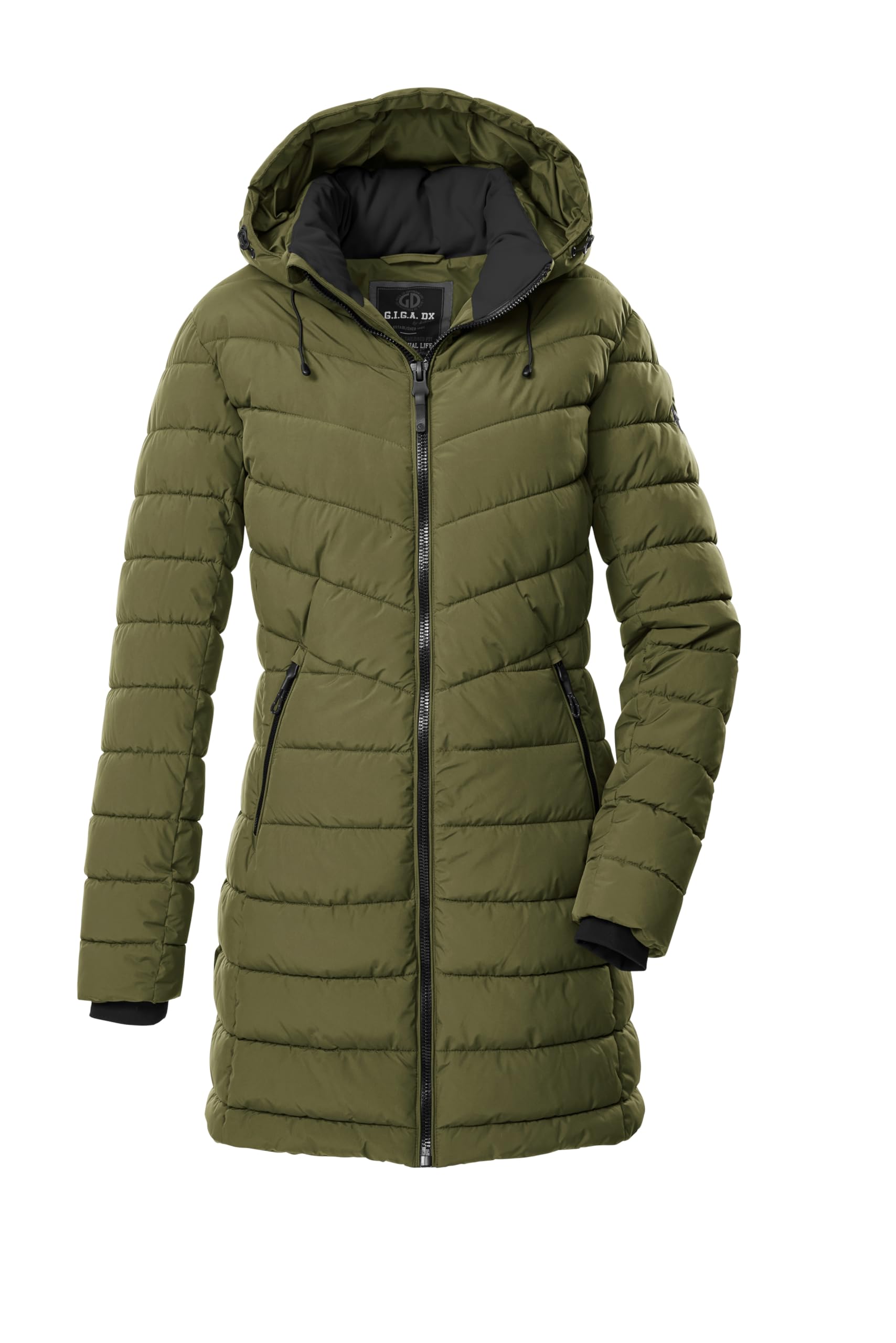 G.I.G.A. DX dames Gewatteerde parka met capuchon/functionele parka in donslook GW 20 WMN QLTD PRK, oliv, 40, 39844-000