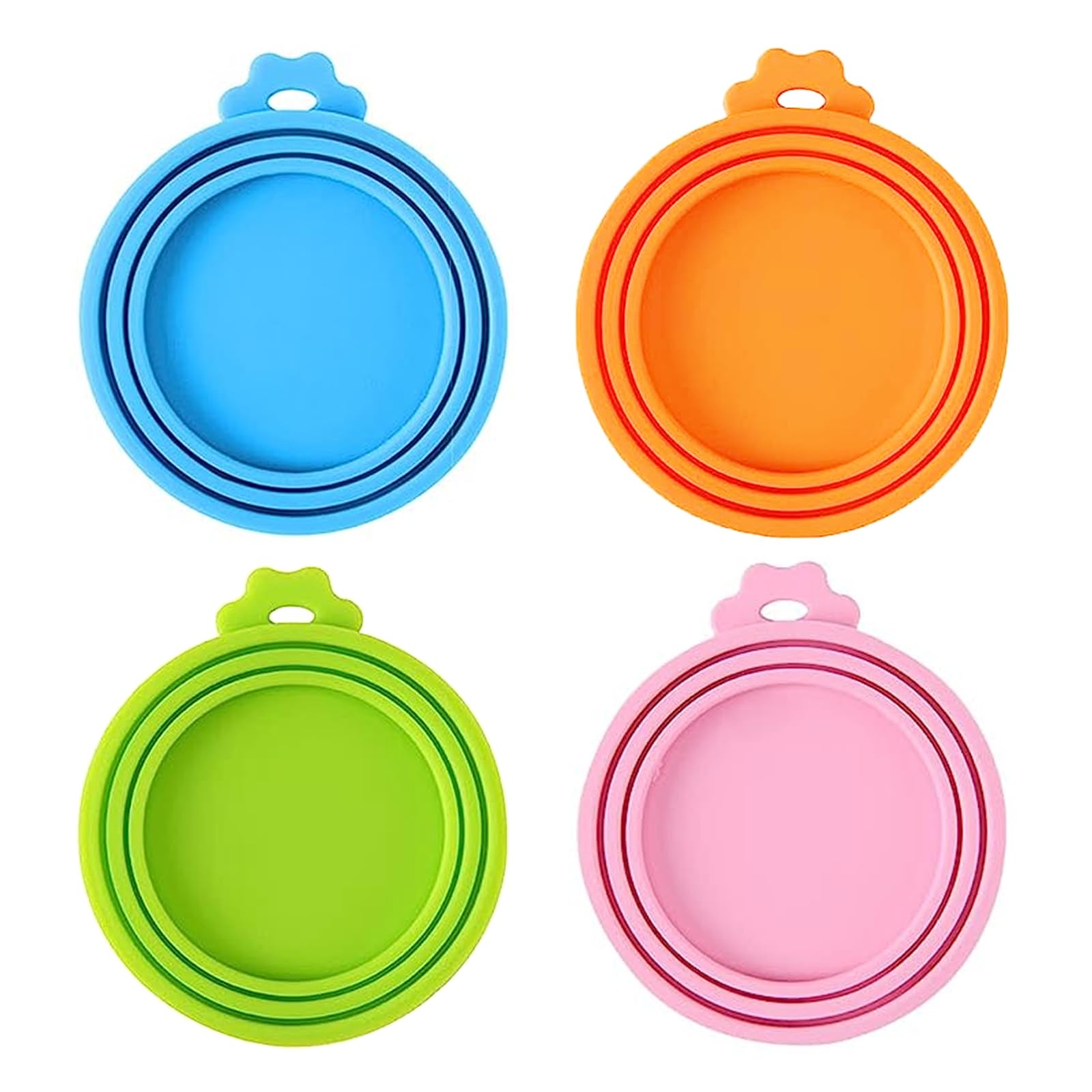 4Pcs Silicone Tin Can Lids Assorted Colour