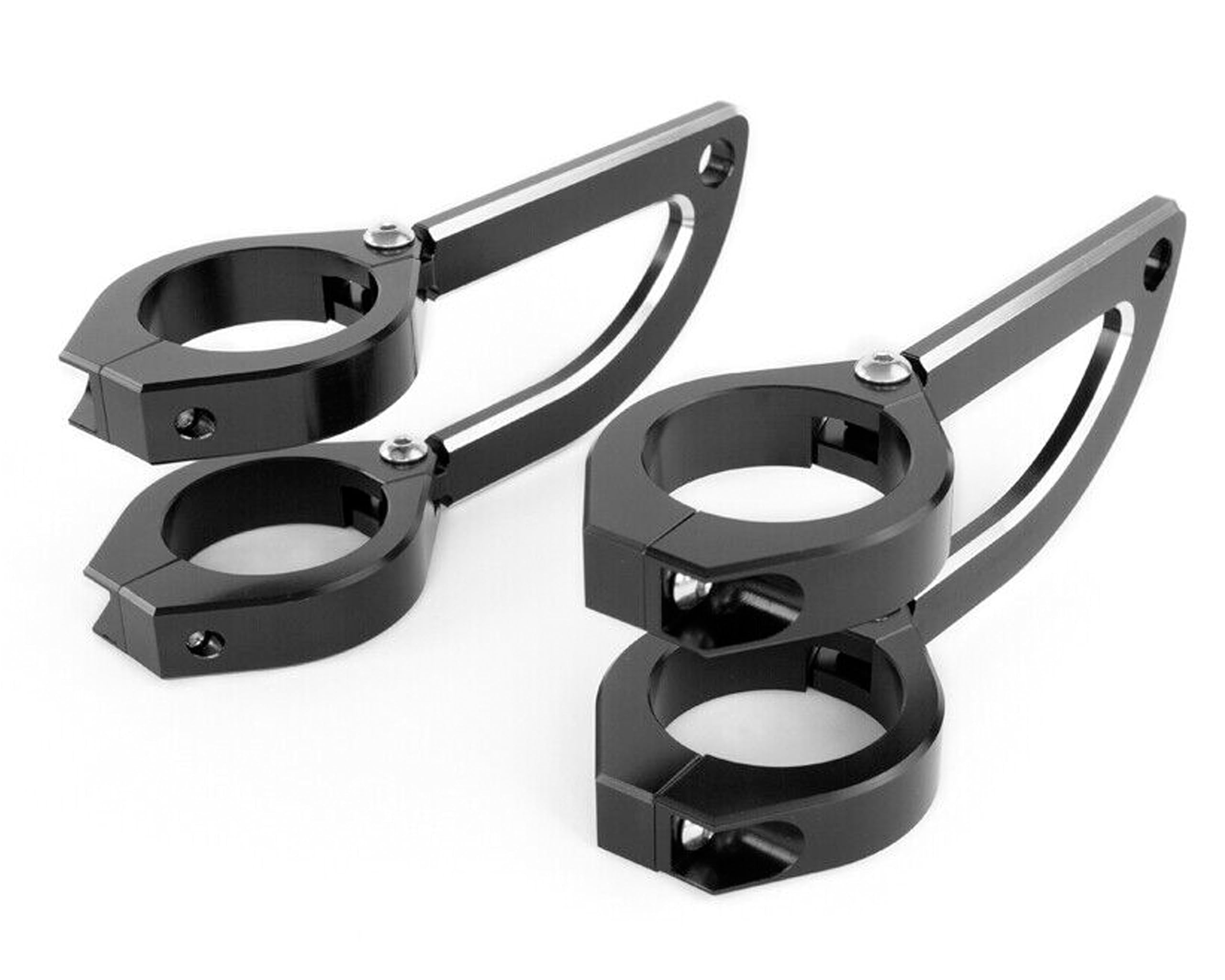 Staffa In Alluminio CNC Per Fari Moto – Adatta A Tubi Forcella Da 1,5″ E 1,6″, Kit Completo