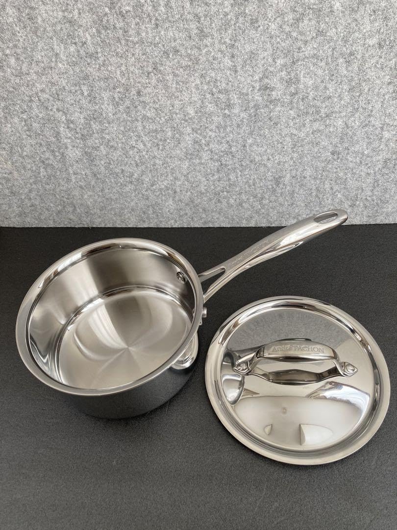 Amazon.co.jp: Andre PACHON 高級ステンレス片手鍋18㎝ 蓋 調理