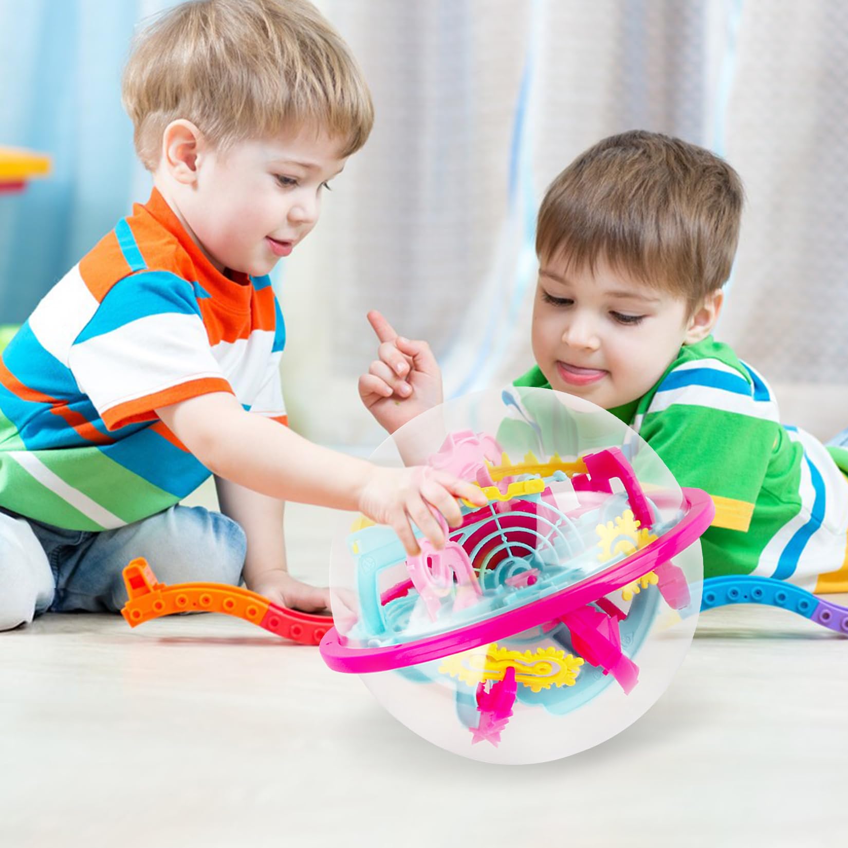 3D kula labiryntowa piłka 3D z 100 poziomami gra w labirynt For Prezenty dla dzieci od 6 lat Labiryntowa gra zręcznościowa z piłką