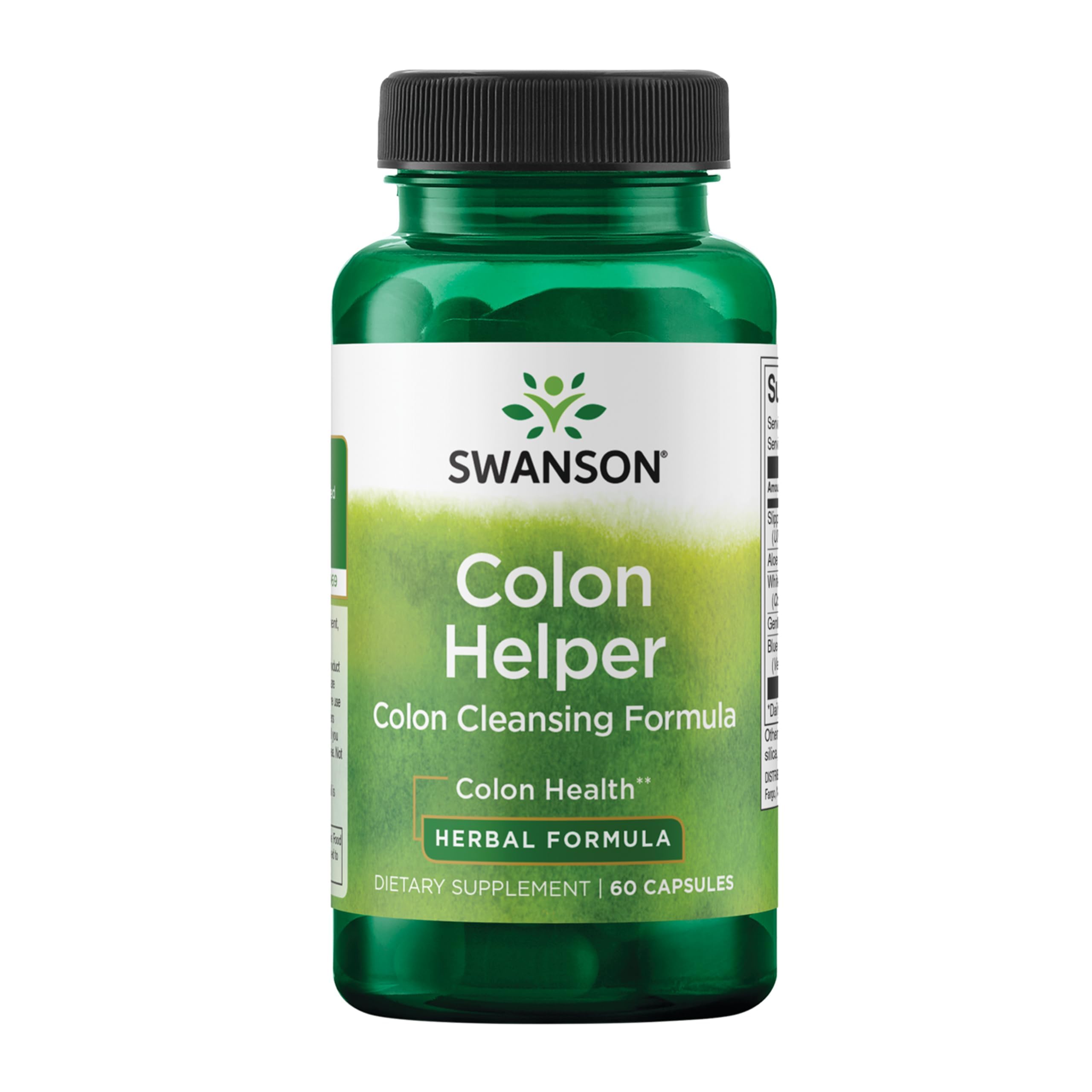 Swanson Colon Helper Herbal Digestive Supplement, 60 Capsules 60 Count (Pack of 1)