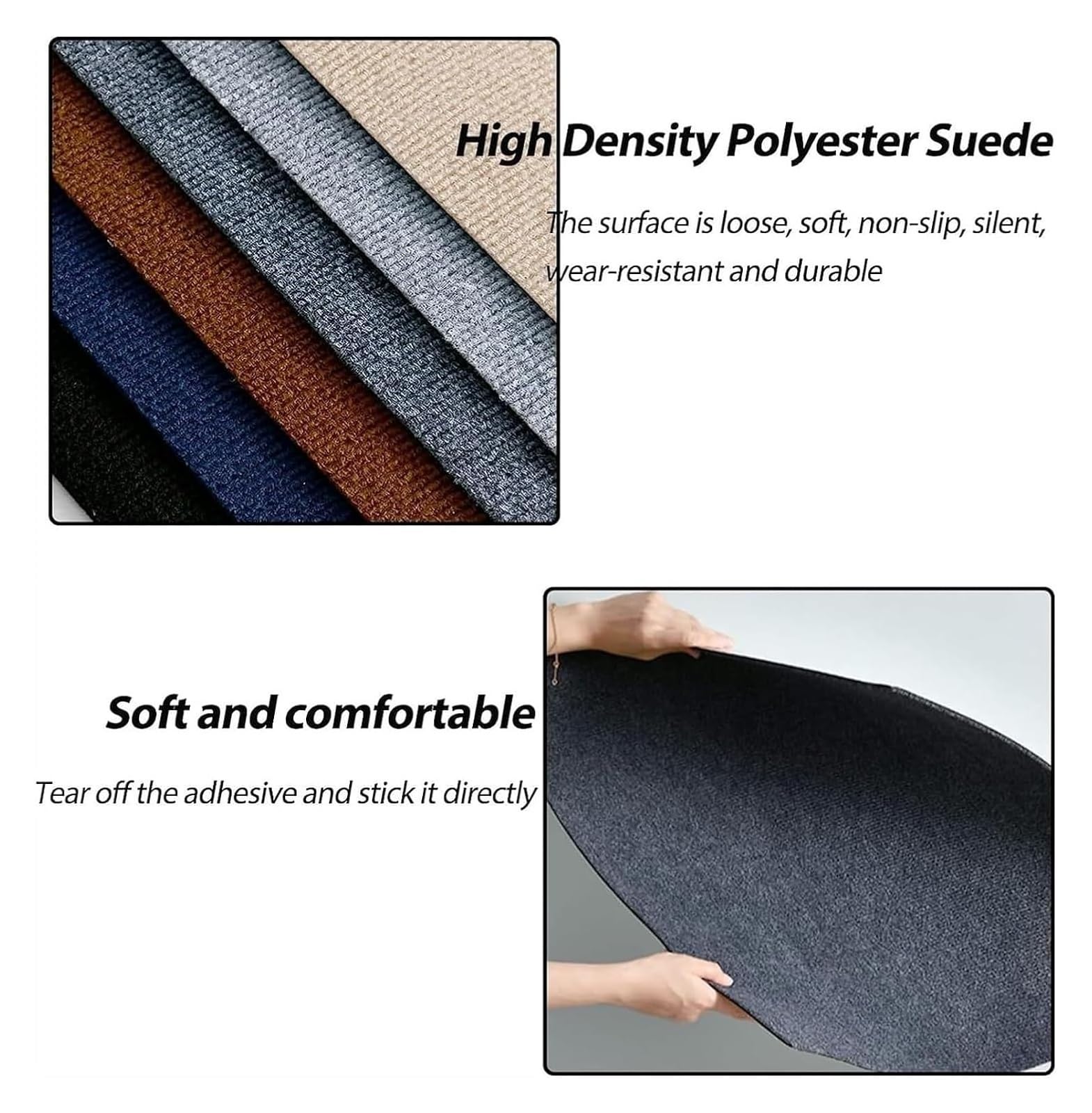 Dalles de Moquette, Revêtement de Sol antidérapant Auto-adhésif à Usage et réutilisable(12 * 12in Light Gray,12pcs)