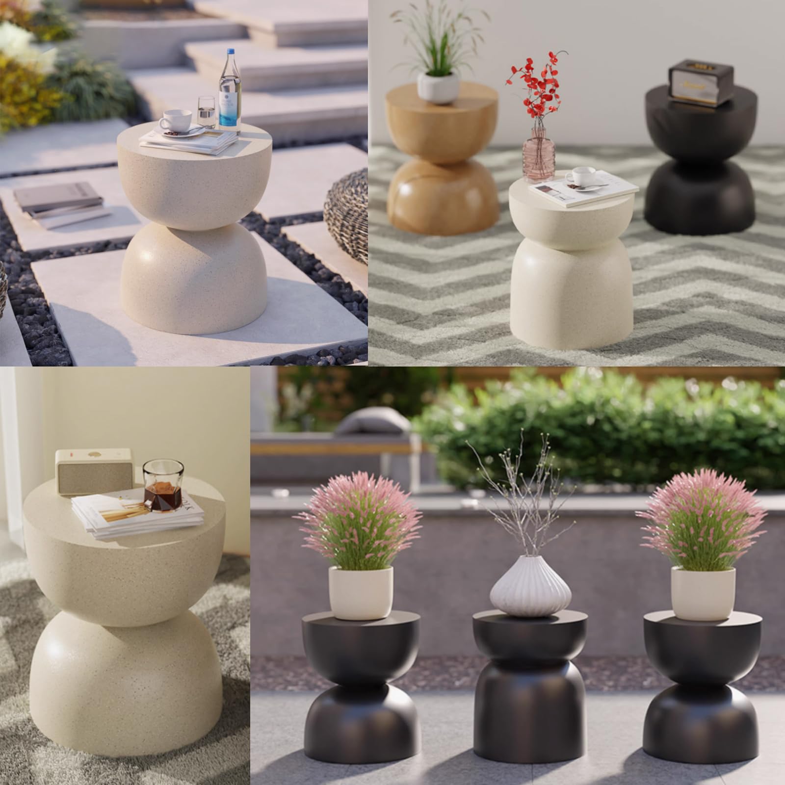 Sgabello da Giardino Decorativo, Sgabello da Giardino Decorativo in Ceramica, la Panca per Scarpe può Essere utilizzata Come tavolino all'Interno Senza Paura del Vento e della Pioggia.