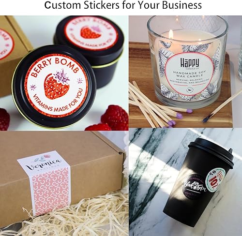 Miniatura 3 de Calcomanías personalizadas para logotipo de empresa, vinilo impermeable, papel kraft, papel de arte, 30-300 unidades, 1.5-10 pulgadas, carga tu