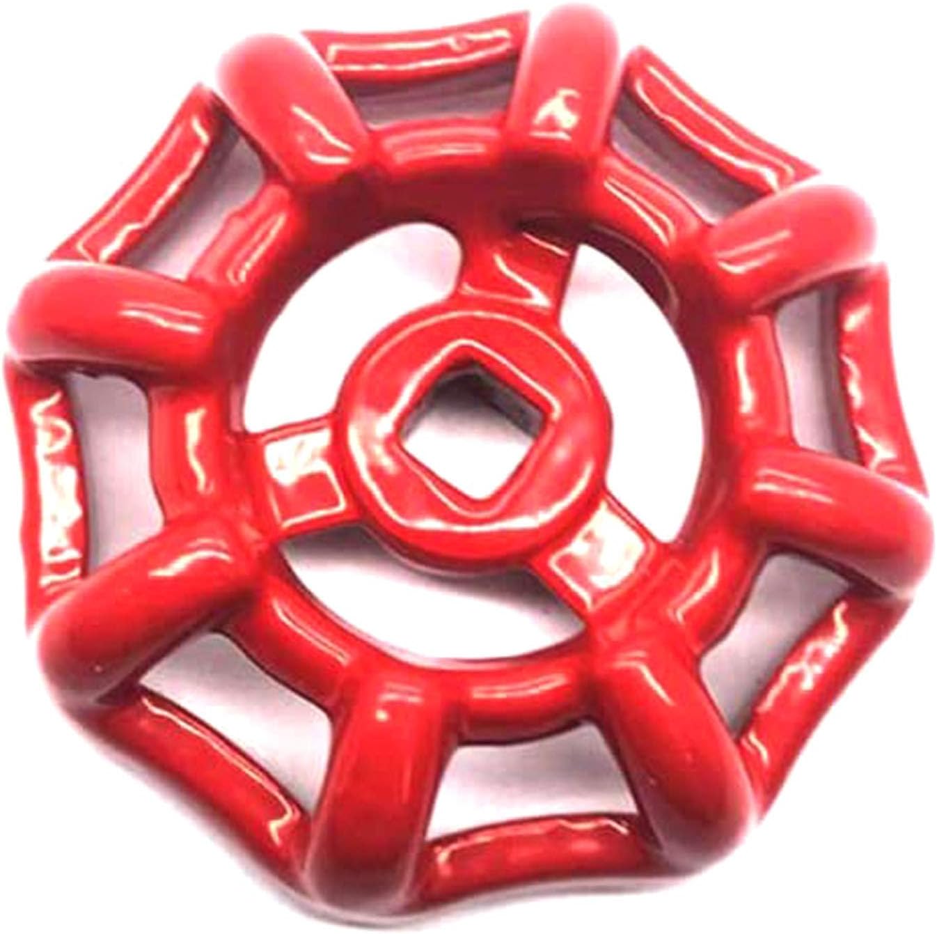 Still Awake 4Pcs 63mm/2.5" Replacement Gate Valve Handwheel - Red, Square Hole-7x7mm