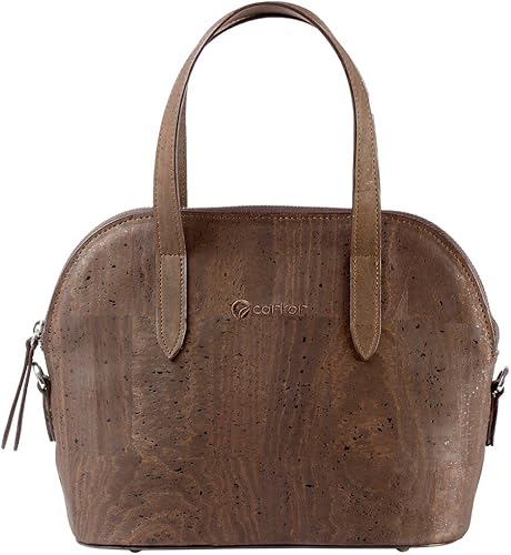 Corkor Bolso de mano con asa superior Bolso pequeño 9 a 5 Crossbody Corcho Bolso Satchel Natural