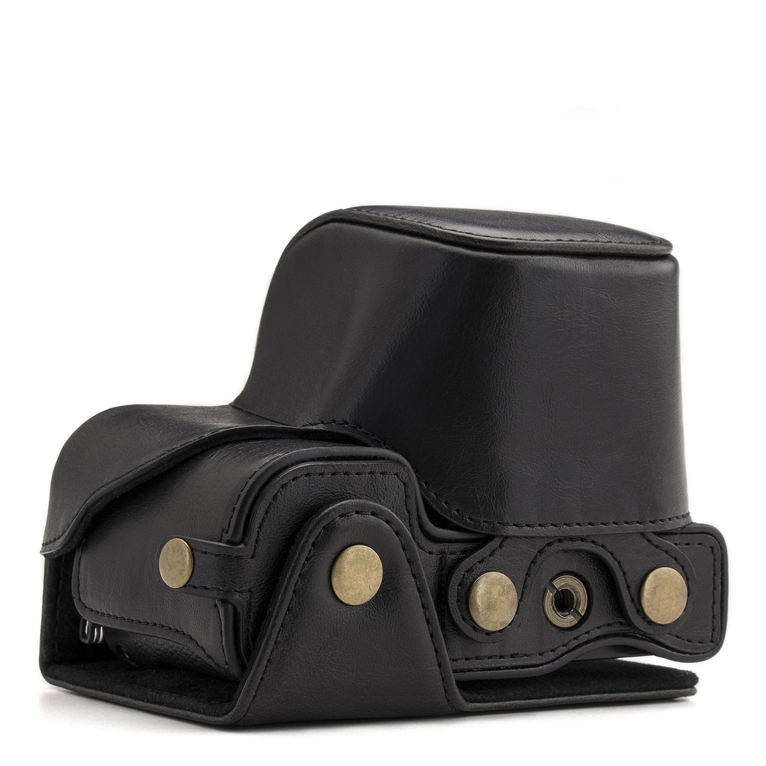 Megagear Sony Alpha A6300, A6000 (16-50 Mm) Ever Ready Custodia In Finta Pelle Per Fotocamera Con Tracolla Nero Mg984