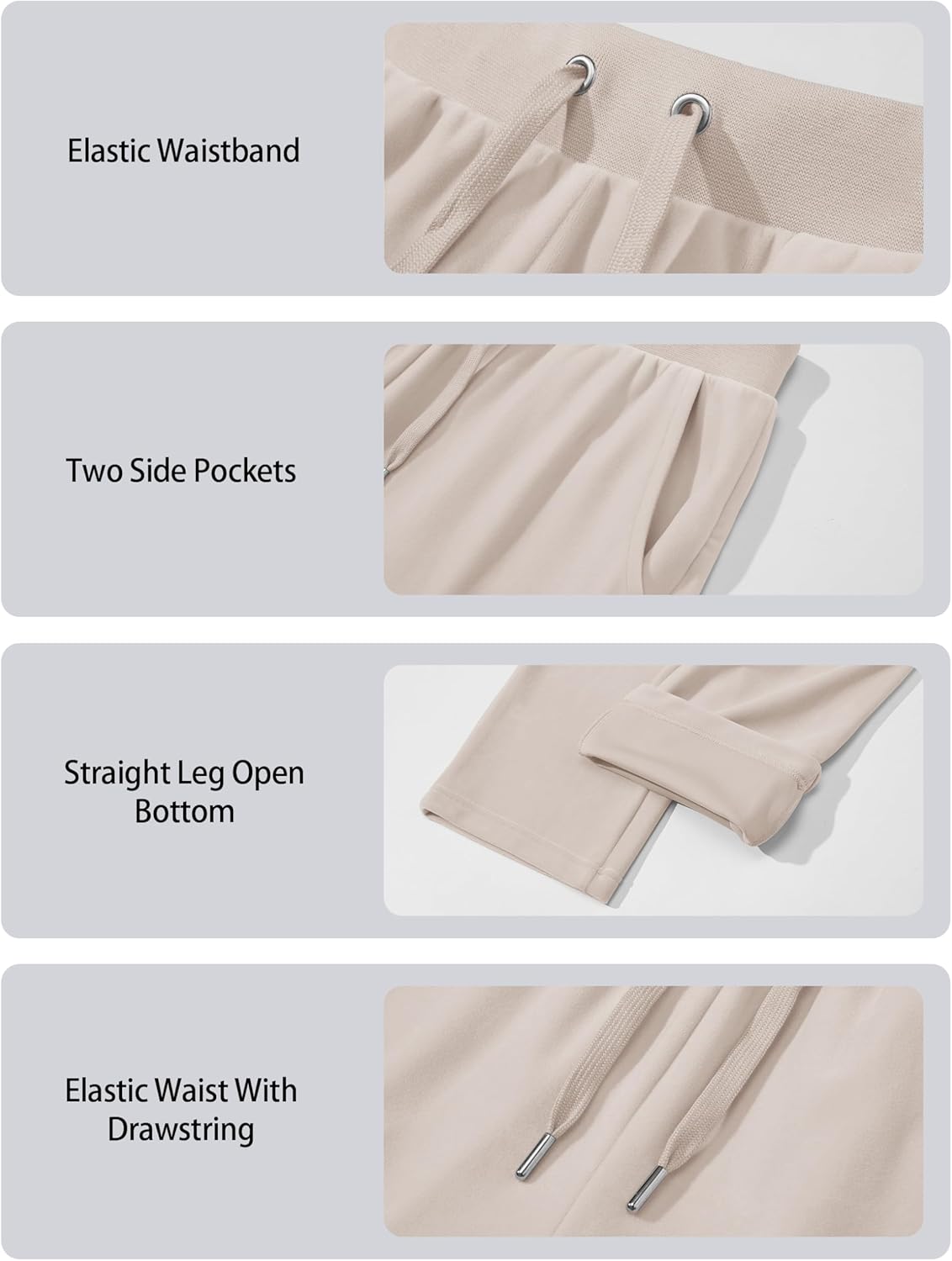 MAGCOMSEN Women's Velour Pants Soft Velvet Straight Leg Sweatpants Elastic Waist Warm Lounge Pant with Pockets - Image 5