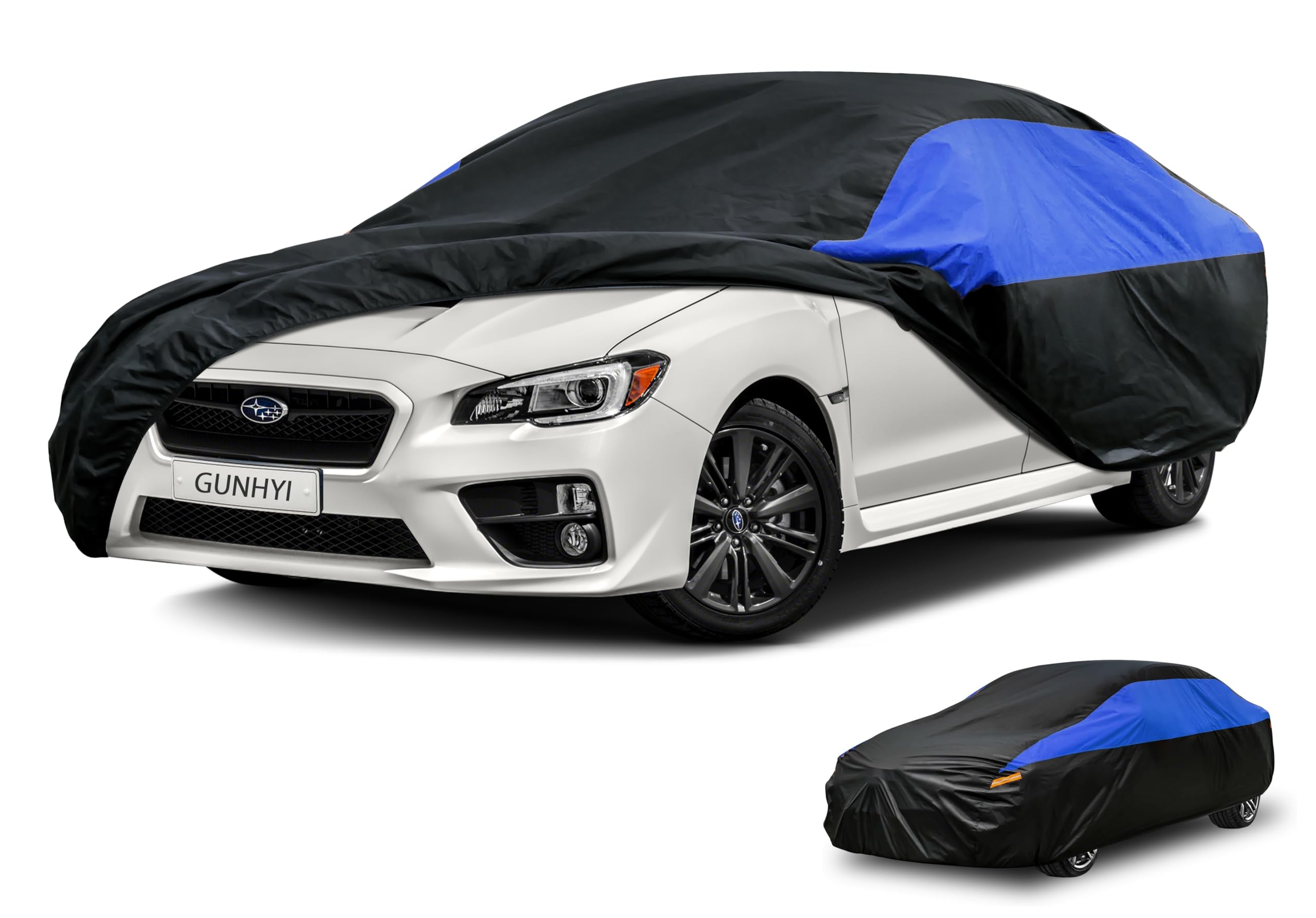 GUNHYI Car Cover Custom Fit WRX Impreza Sedan Waterproof All Weather, Lightweight Full Car Cover Outdoor Sun UV Rain Dust Snow Wind Protection.