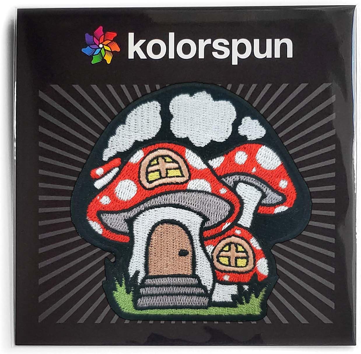 Kolorspun Mushroom House Patch - Hook and Loop Tactical Morale Patch image 3