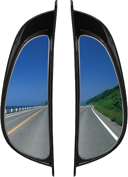 Car SUV Side View Mirror Wide Angle Blind Spot Mirror Auto Exterior Rearview Mirrors With Convex Clean Surface Stick on B-Pillar for Rear Seat Passengers Hypersonic Set of 2