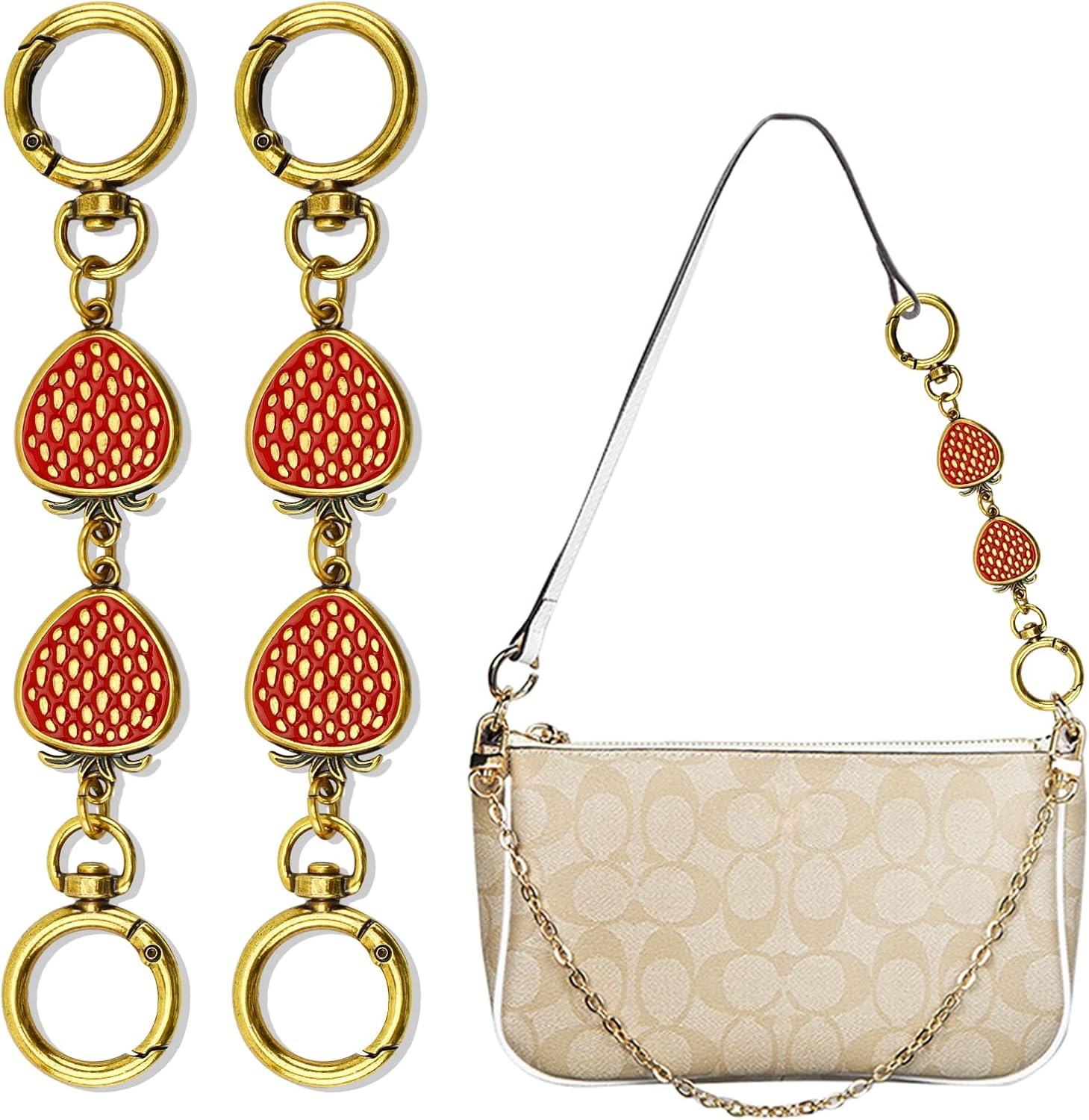 2 Pcs Bag Extender Chain Bag Strap Shoulder Bag Strap