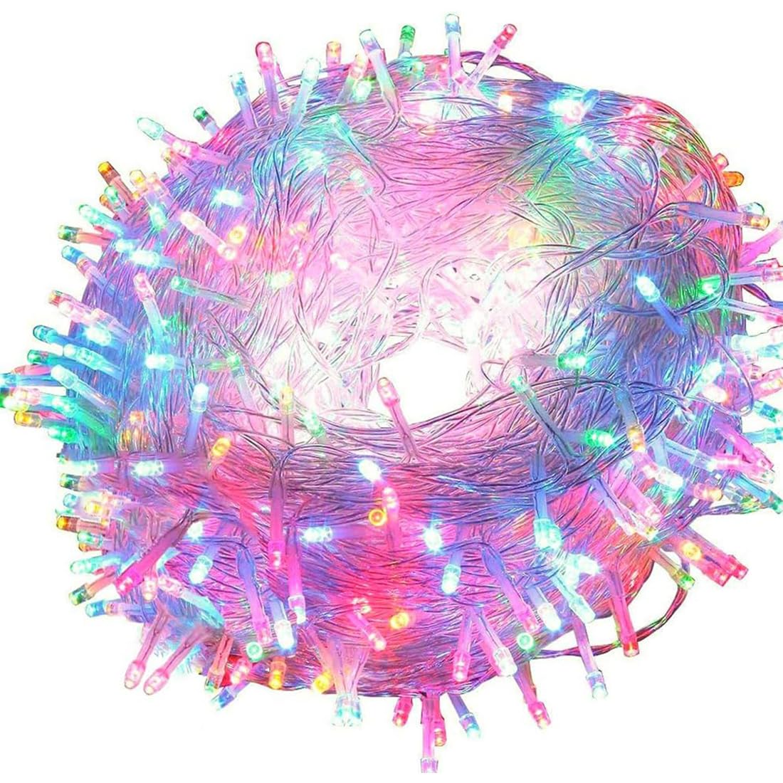 ZOMKIFA Cadena de Luces Guirnalda Luminosa 10M 100 LED, con enchufe EU Conector, para Jardines Casas Boda Navidad