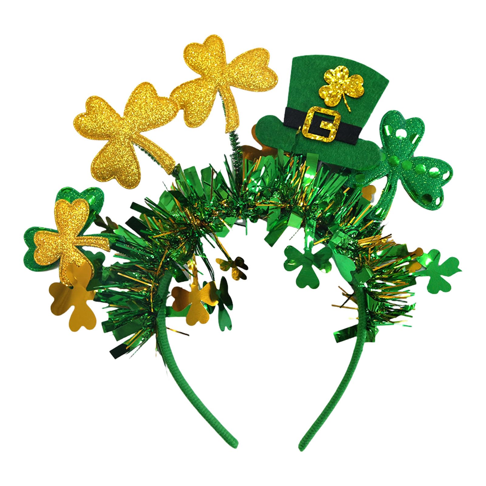 Jazuaiao Irish Festival Headband with Green Party Stripes Fun Hair Accessory for Patrick ' s Day Irish-themed Event Headbands