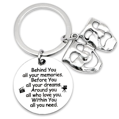 Theater Gifts Keychain for Women Men Comedy Tragedy Mask Gift