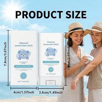 Sunscreen Stick SPF 50+, SPF 50 Sunscreen for Face,Invisible Sun Stick for Face & Body, Water Resistant,Daily Use Waterproof Sun Block,Moisturizing Sun Cream,Day Cream Spf, Daily Use Sunscreen Stick