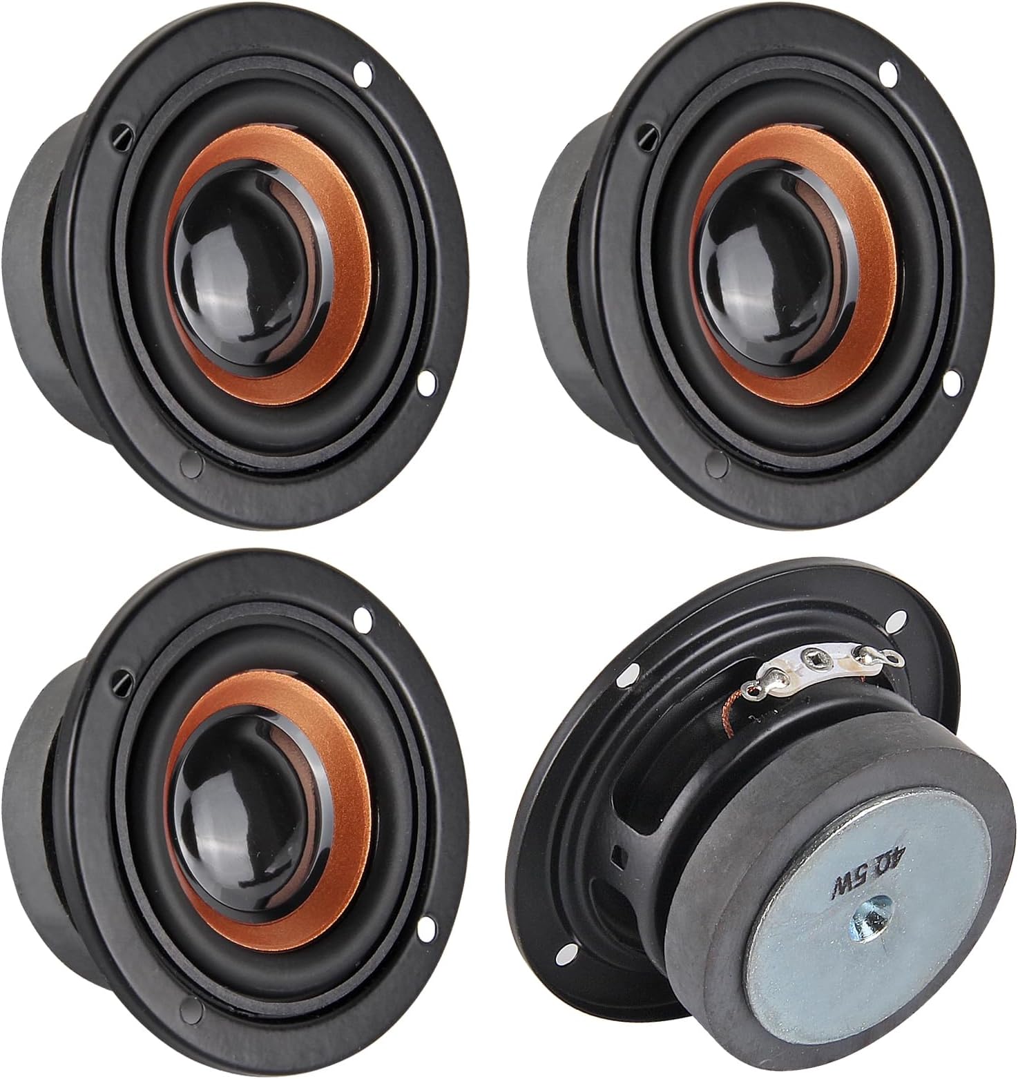 4Pack 2" 63mm 4 Ohm 5W Full Range Stereo Woofer Loudspeaker 2inch, Audio Speaker Replacement for Arduino Projects & DIY Electronics