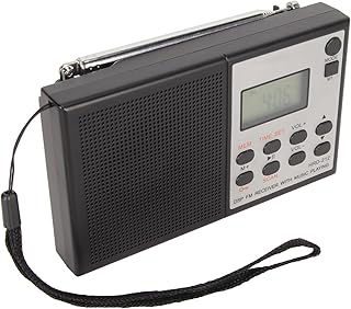 HRD-212 DSP Digital FM Radio, Supports MP3 Playback, FM DSP Portable Small Multi Band Radio Stereo MP3 Player with Rechargeable Battery, Portable Multimedia Speaker