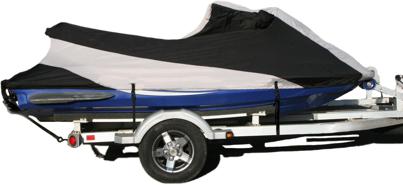 SavvyCraft Yamaha SUV WaveRunner Custom Fit Heavy-Duty All Weather Trailerable Jetski PWC Cover 1999-2004 Gray/Black Two Tones
