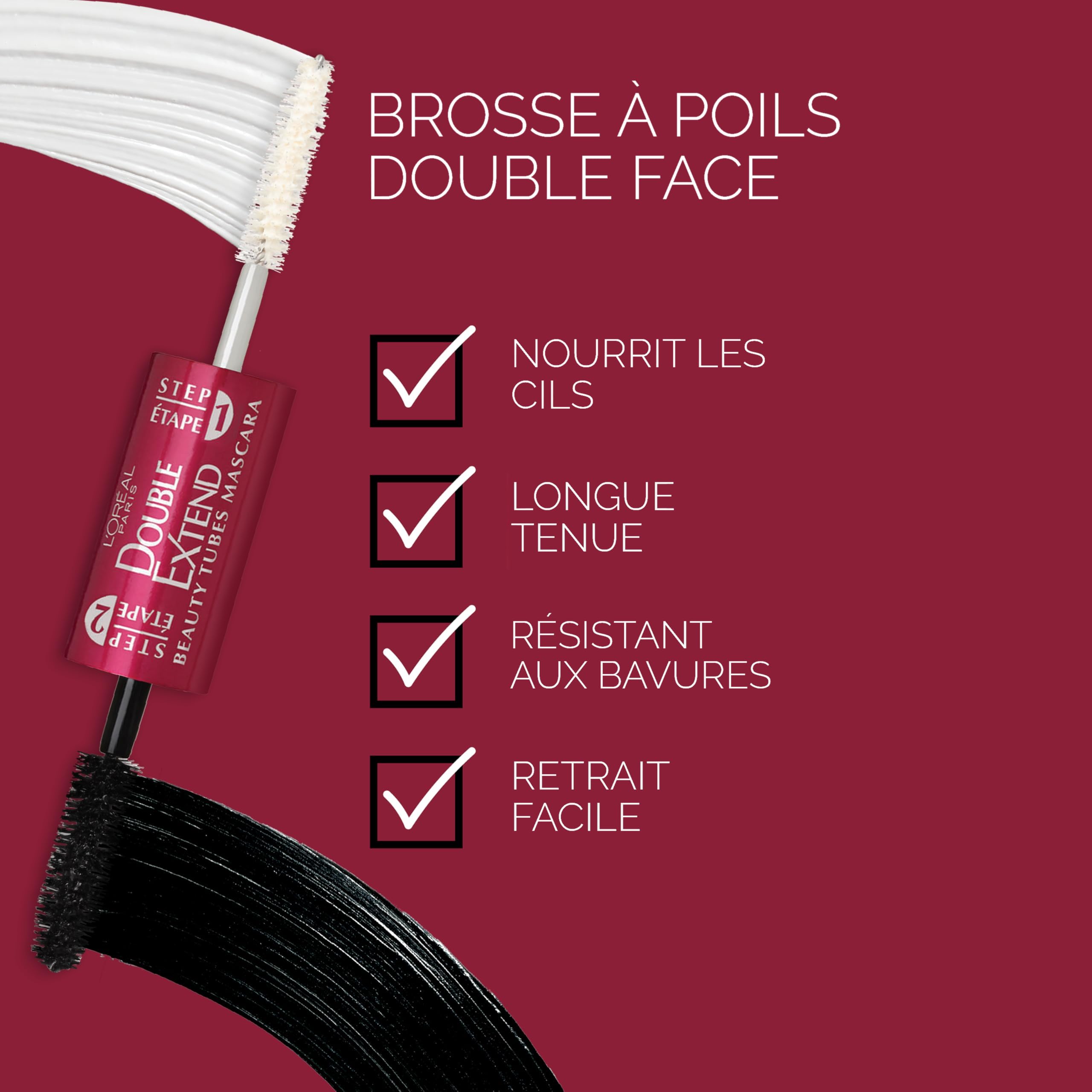 Mascara Double Extension Beauty Tube L'Oréal Paris 14ml - Allongement Extrême - Neuf